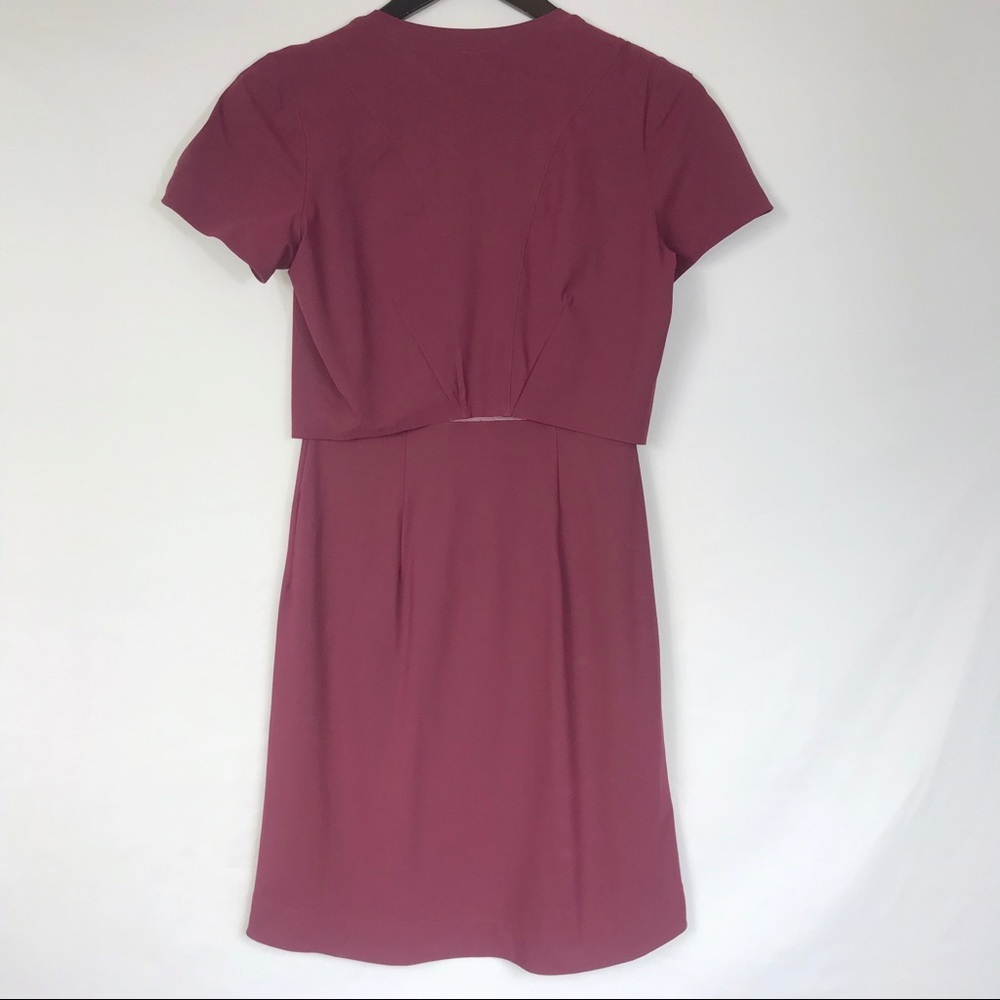 Lululemon Endeavor Dress Red Grape Athletic Travel Mini Dress - Picture 7 of 8